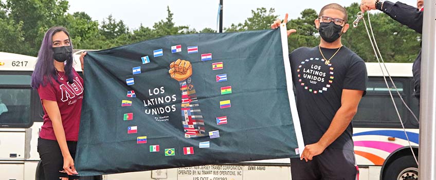hispanic heritage month flag raising