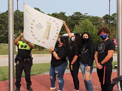 hispanic month flag raising