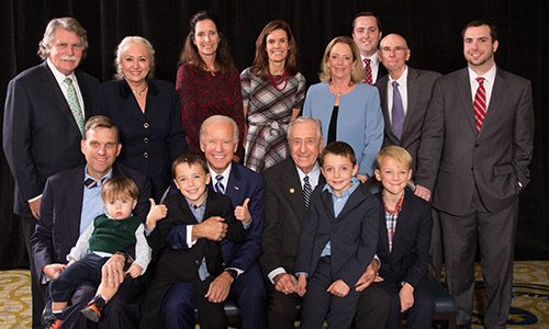 Hughes family with Biden