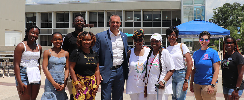 The Ƶ community marked Juneteenth with a cookout and celebration in front of the future Multicultural Center on Friday, June 17.