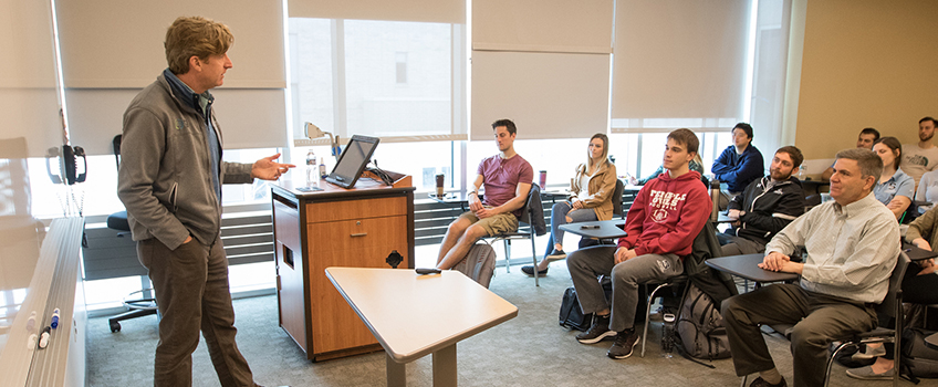 Kennedy Speaks with Stockton Students