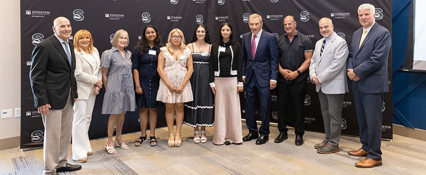 Four students received Levine-Gormley STEM scholarships at Stockton