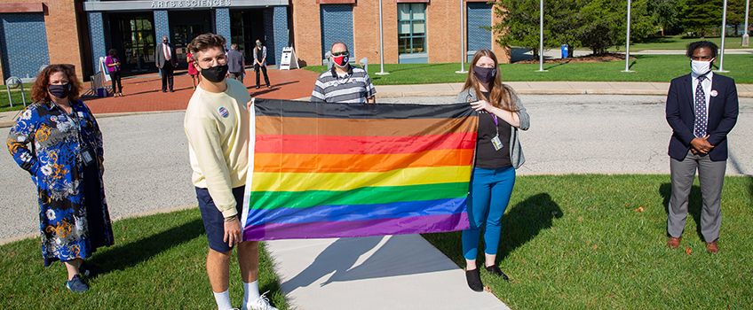 lgbtq flag raising