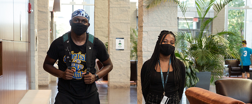 masks on campus