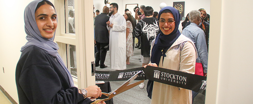 Zikra Naz and Huda Waheed of the Muslim Student Association welcomed students to the new space on Tuesday, Sept. 12.