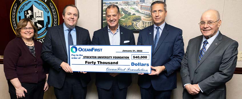 oceanfirst scholarship check presentation