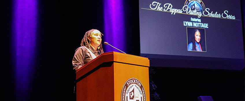 Lynn Nottage during the Pappas Visiting Scholar Series
