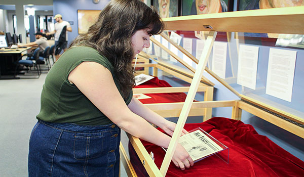 Romero with exhibit