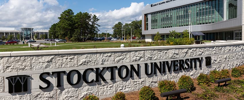 Stockton University sign