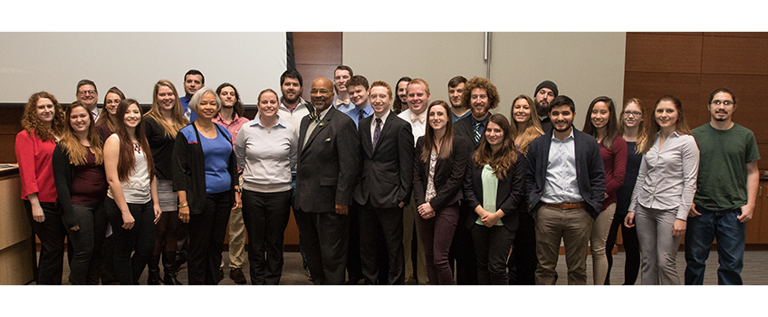 Students with Mayor Albert Kelly