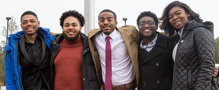 Members of the Unified Black Students Society Spring 2018