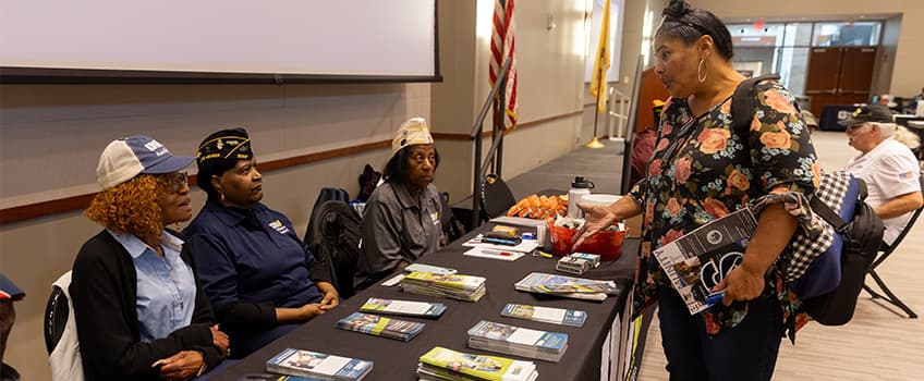 Jacqueline Parrish (second from left) and the Disabled American Veterans (DAV) of New Jersey were one of the vendors who participated in Nov. 1's Community & Veteran Resource Fair.