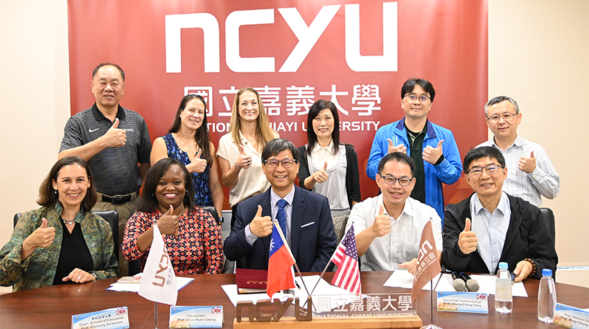 Signing of NCYU and Stockton partnership agreement