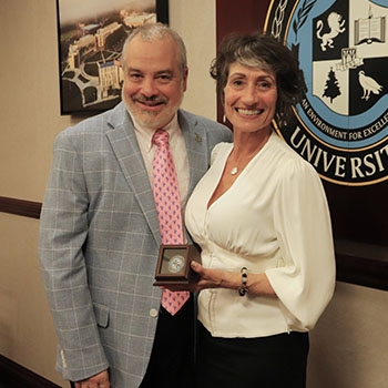 President Joe Bertolino and Professor Mary Lou Galantino