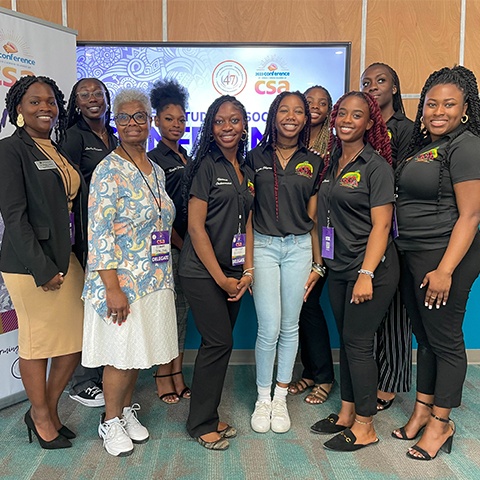 Members of the Caribbean Students Association at a conference in St. Croix