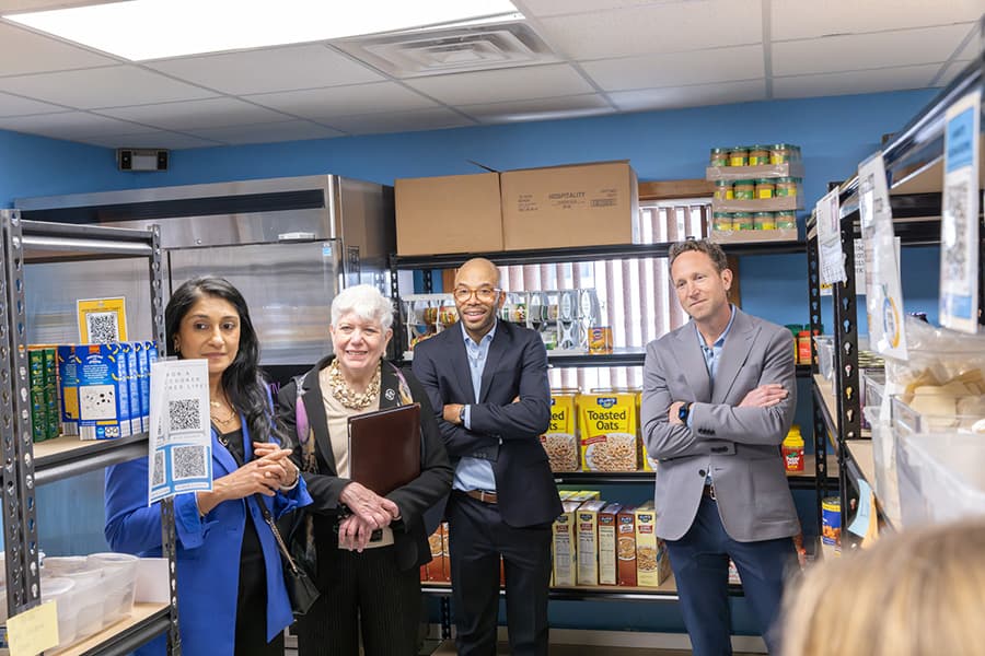 Johnson & Johnson representatives tour Stockton University's Food Pantry