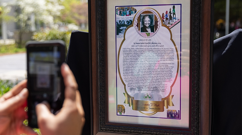 Plaque for Juanita J High