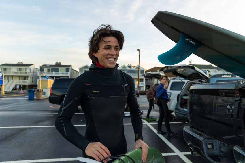 smiling surfer