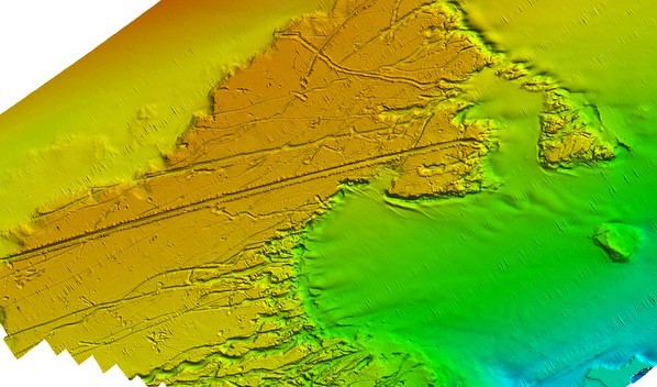 multibeam sonar image of ocean floor