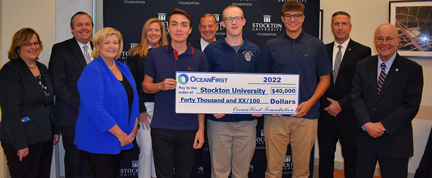 OceanFirst Foundation presents scholarship check