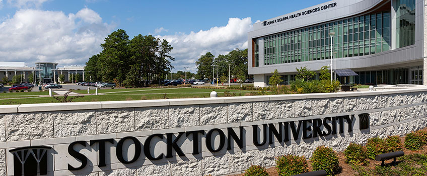 Stockton University sign