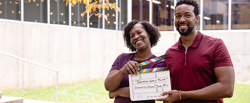 Professors Donnetrice Allison and Aaron Moss