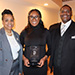 One of this year's Council of Black Faculty and Staff honorees pose for a photo with their awards.