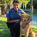 Lt. Tracy Stuart and Freya at the National Detector Dog Trials