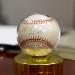 A baseball signed by Nolan Ryan is one of many that's part of the collection.