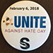 Unite Against Hate pin