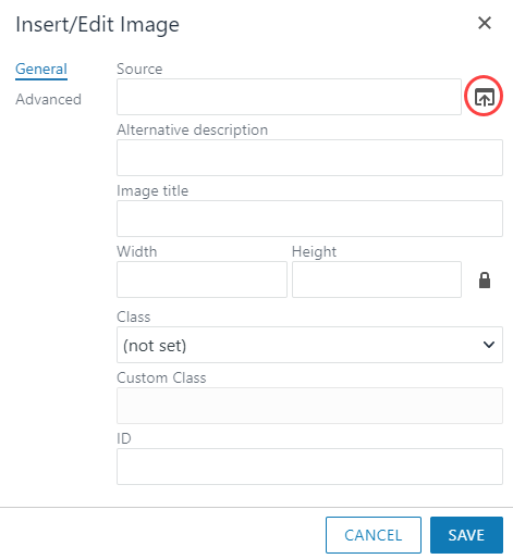 insert image menu