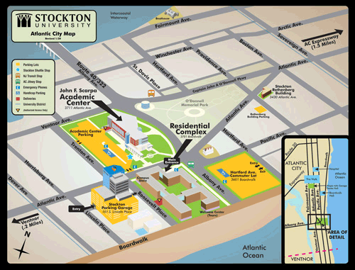 Stockton College Campus Map Maps & Directions   Parking & Transportation | Stockton University