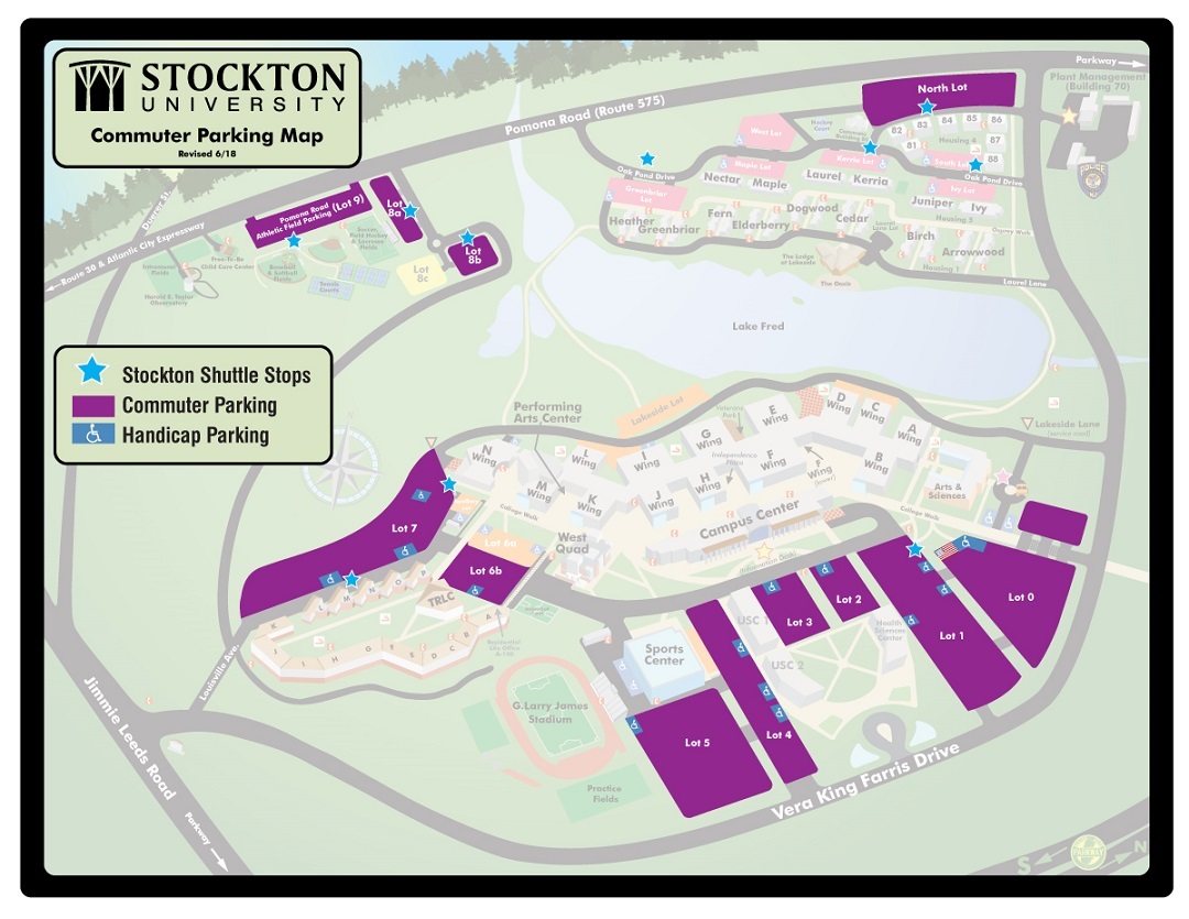 Faculty / Staff Galloway Parking Map