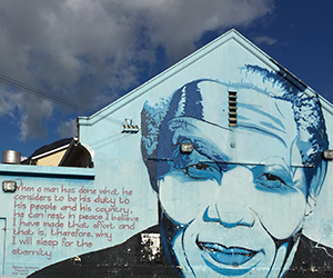 Mural of the late President Nelson Mandela