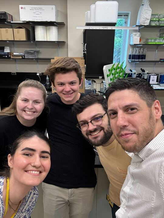 Noah Wenger and fellow Kutlu lab members.