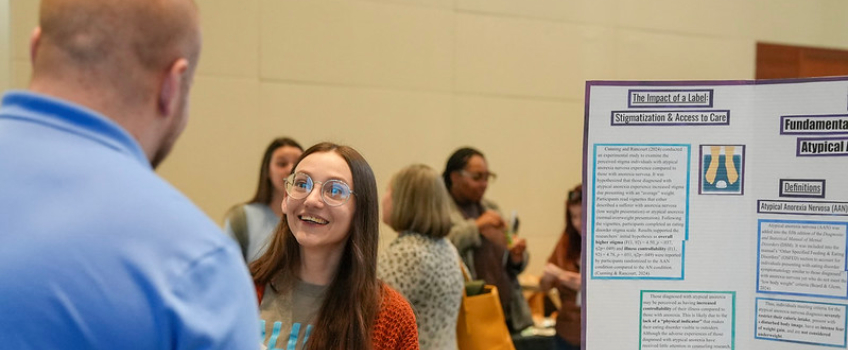 Graduate Student Presenting her research