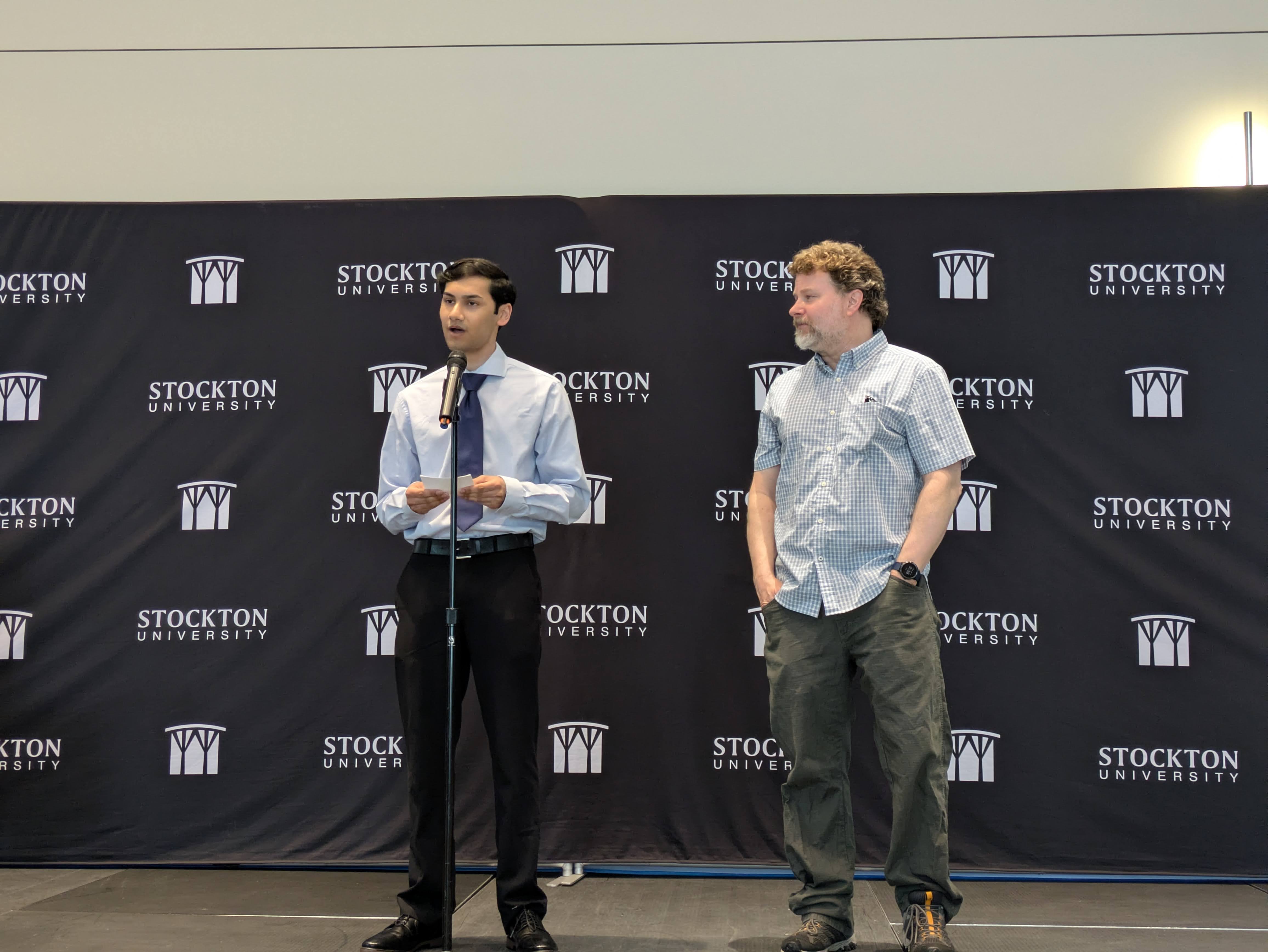 Student researcher, Parth Shah, with supervising faculty Dr. Joshua Duntley