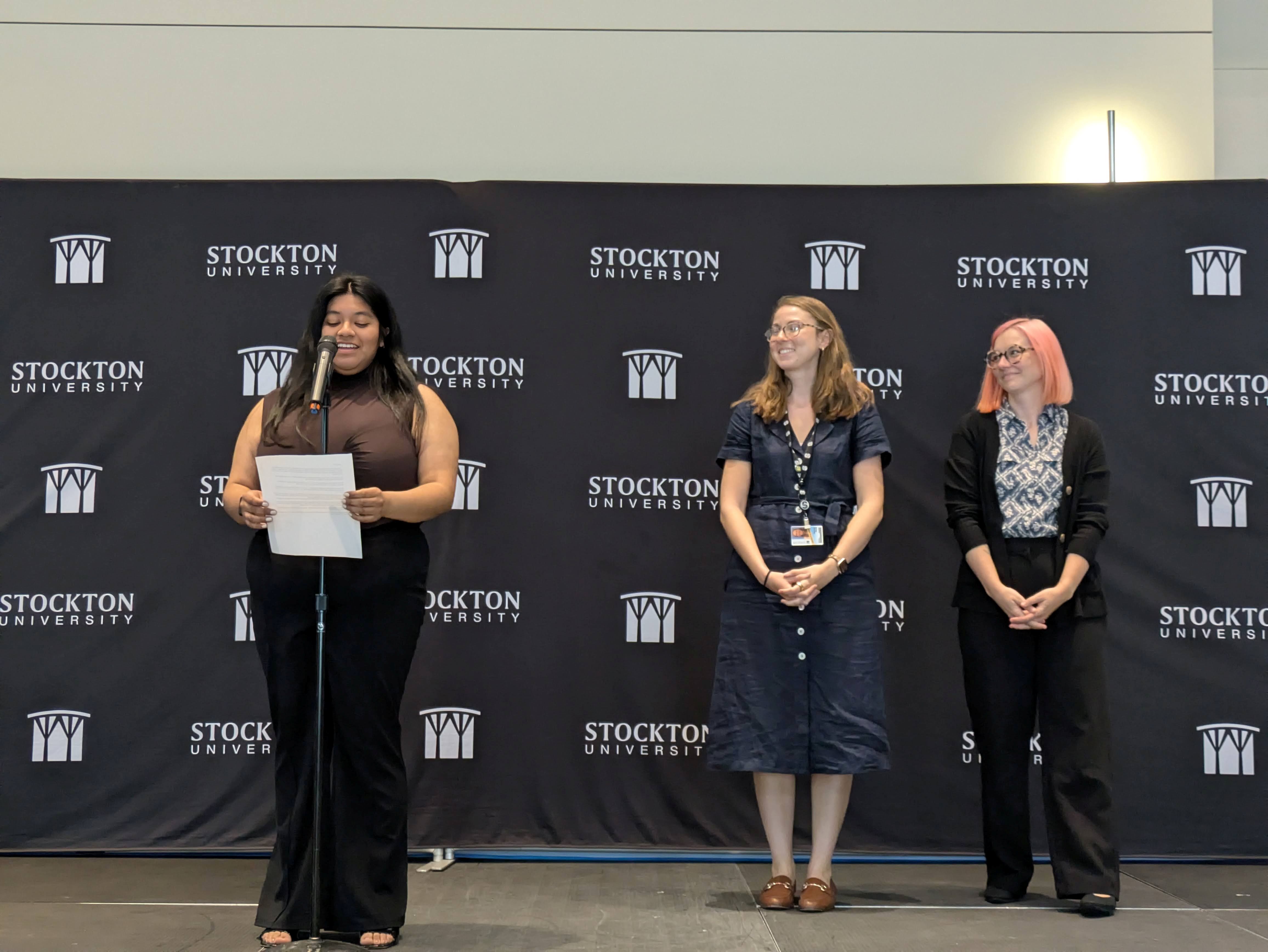 Student researcher, Wendy Martinez, with her supervising professors Dr. Hannah Wolf & Dr. Colleen Kase