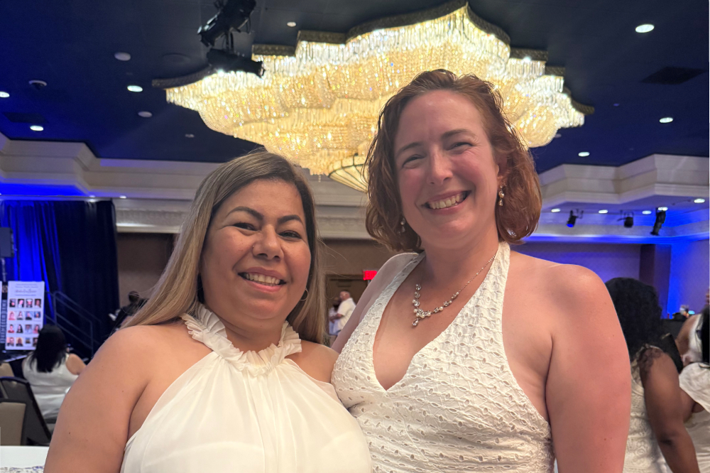 Hilda Rivera and Dawn Konrady at the HAAC Noche En Blanco event