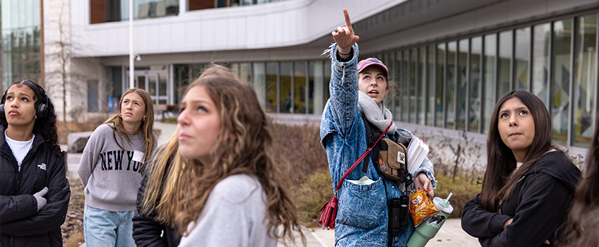 students outside 