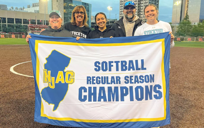 head softball coach Mavreen Hering and assistant coaches Abby Mace, Joe Costantini, Michelle Neveling and Alexis Bermudez