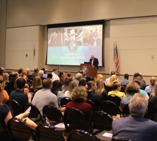 president joe addresses staff