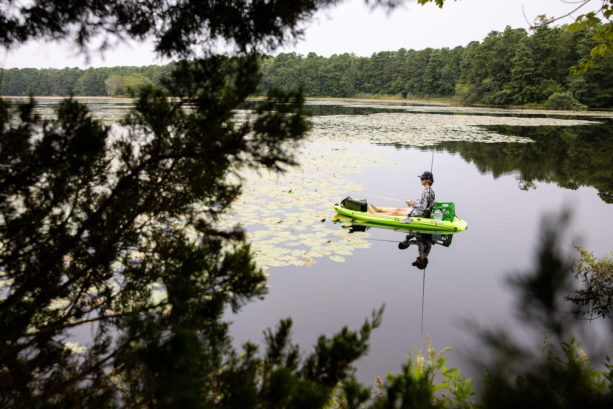 kayaker on Lake Fred