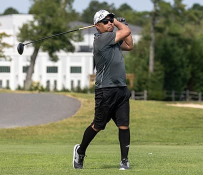 golfer swinging 