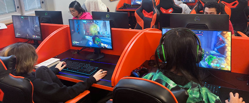 Middle Township High School students sharpen their gaming skills in the school’s esports lab