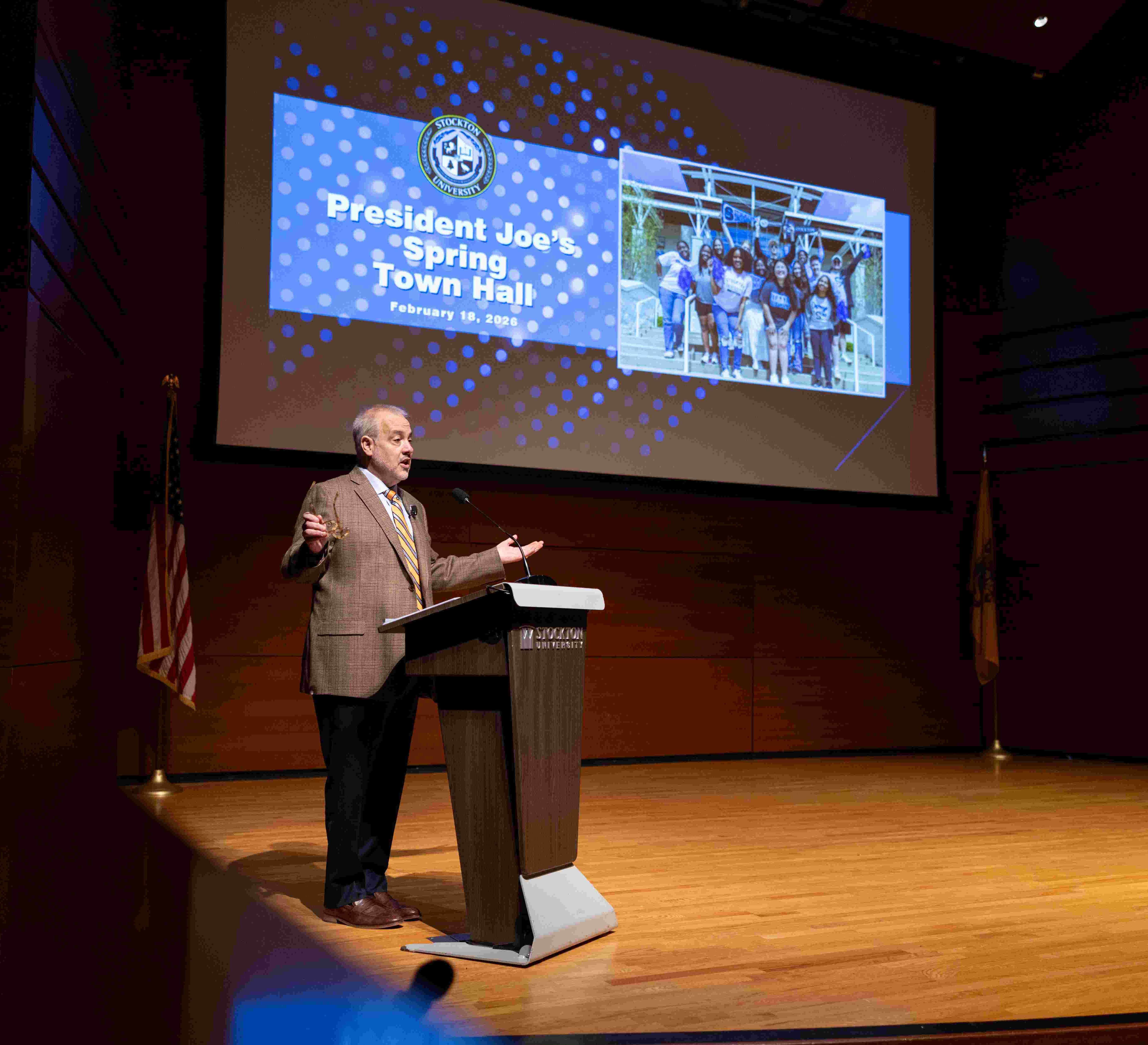 President Joe speaks during spring town hall