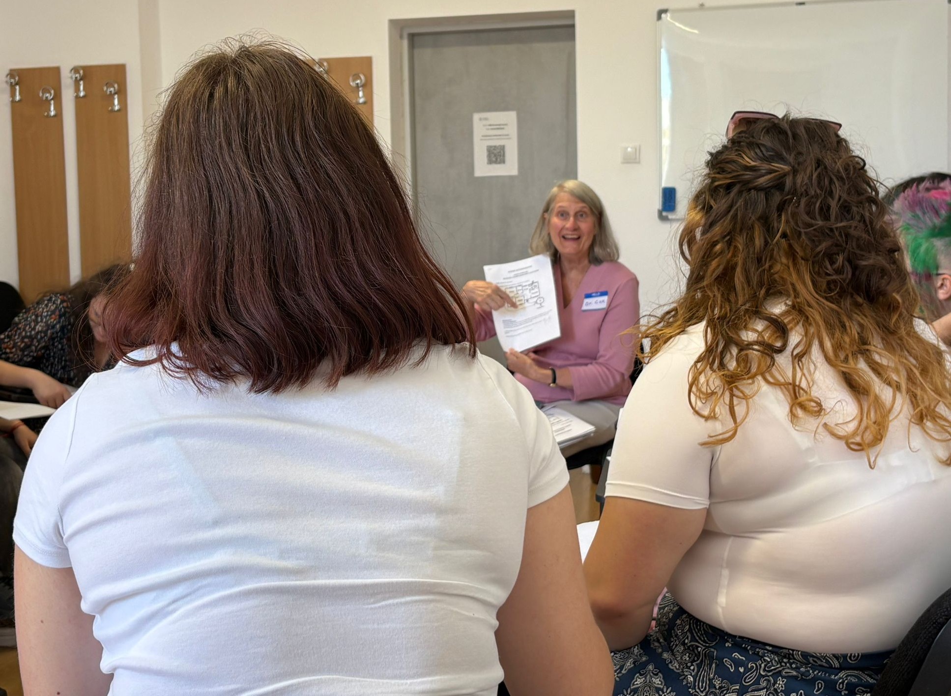 Lisa Cox teaches Romanian undergrads.