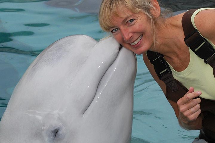 Peggy with beluga whale