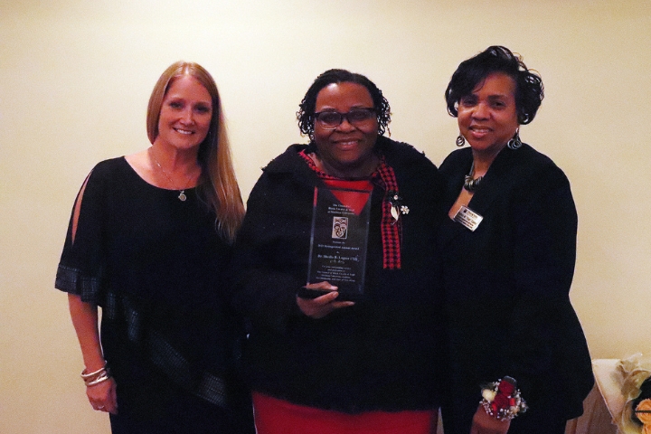 Award winner at the Council of Black Faculty & Staff's 40th scholarship dinner celebration