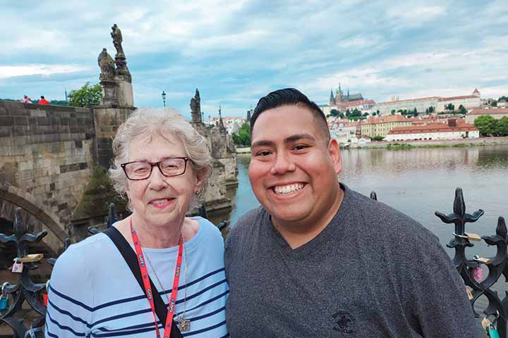 Maud Dahme and Irvin Moreno-Rodriguez on a trip to Europe